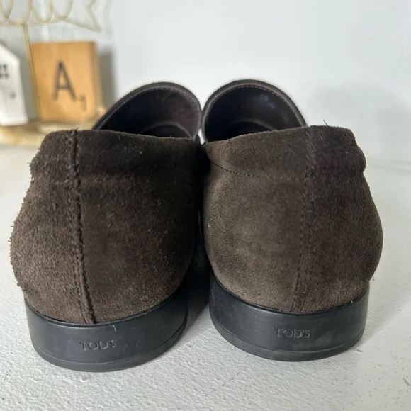Tod’s Men’s Brown Classic Suede Loafers Size 10 – Made in Italy - Quiet Luxury - Picture 7 of 9